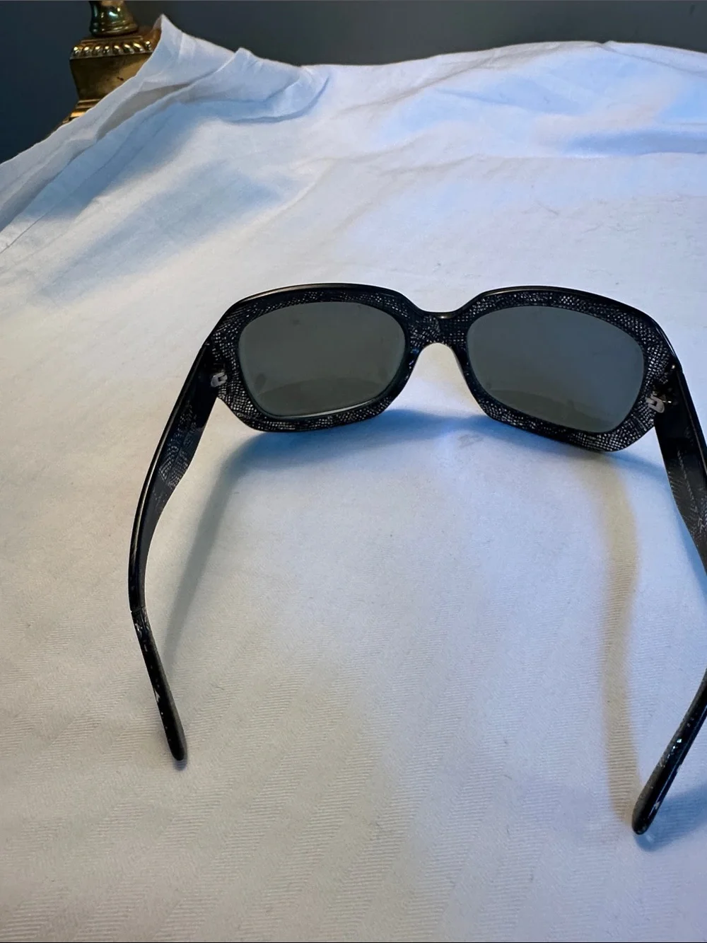 Black Chanel Designer-Style Women's Sunglasses with Logo Accent